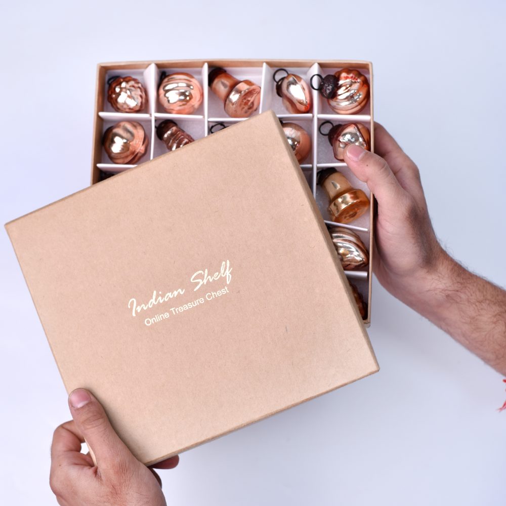 Rose Gold Glass Christmas Ornaments - Glass Ornaments for Decoration and Gift 25 pieces